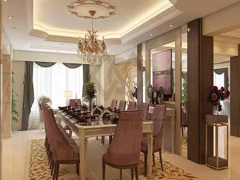 تصميمات ثلاثية الابعاد لغرف الطعام والسفرة